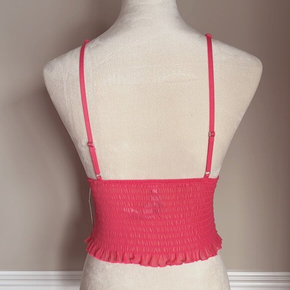 NWT Out From Under Firecracker Smocked Cropped Top - Picture 5 of 7